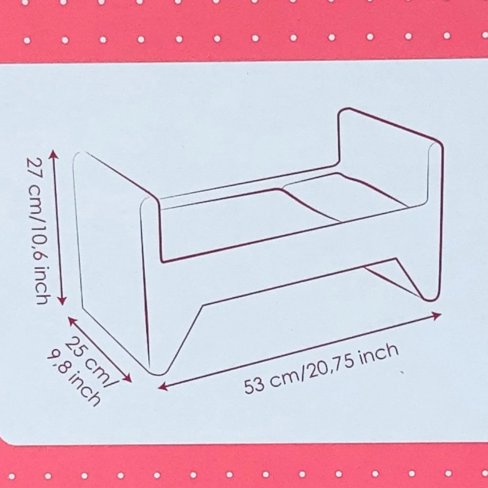 Corolle Flip Over Crib & Bed w/Mattress For 12"-17" Doll Accessory New  in Box - Picture 13 of 16